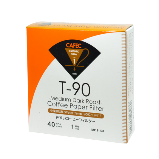 Cafec 1 Cup Medium Roast Filter Paper 40 Pack