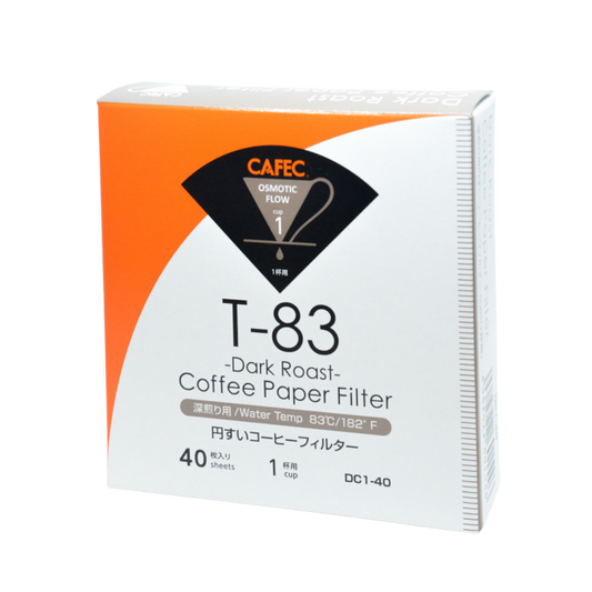 Cafec 1 Cup Dark Roast Filter Paper 40 Pack