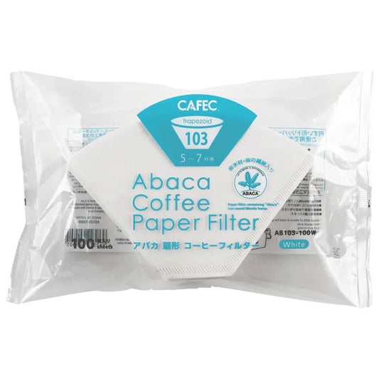 Cafec 5-7 Cup Abaca Trapezoid Filter Paper 100 Pack