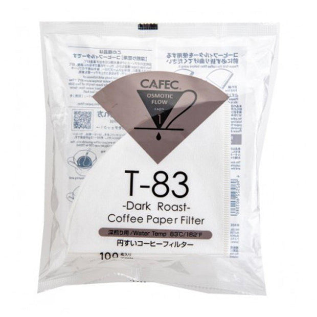 Cafec 1 Cup Dark Roast Filter Paper 100 Pack