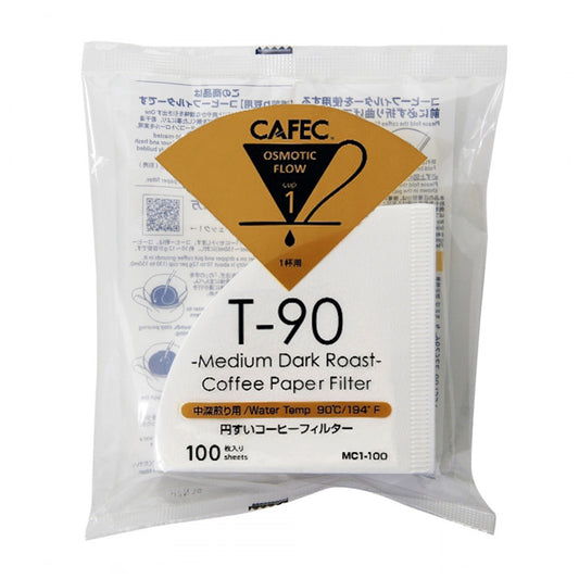 Cafec 1 Cup Medium Roast Filter Paper 100 Pack