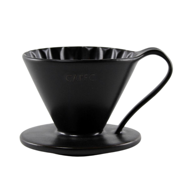 Cafec 1 Cup Black Flower Dripper