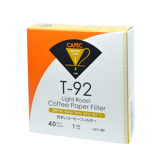 Cafec 1 Cup Light Roast Filter Paper 40 Pack