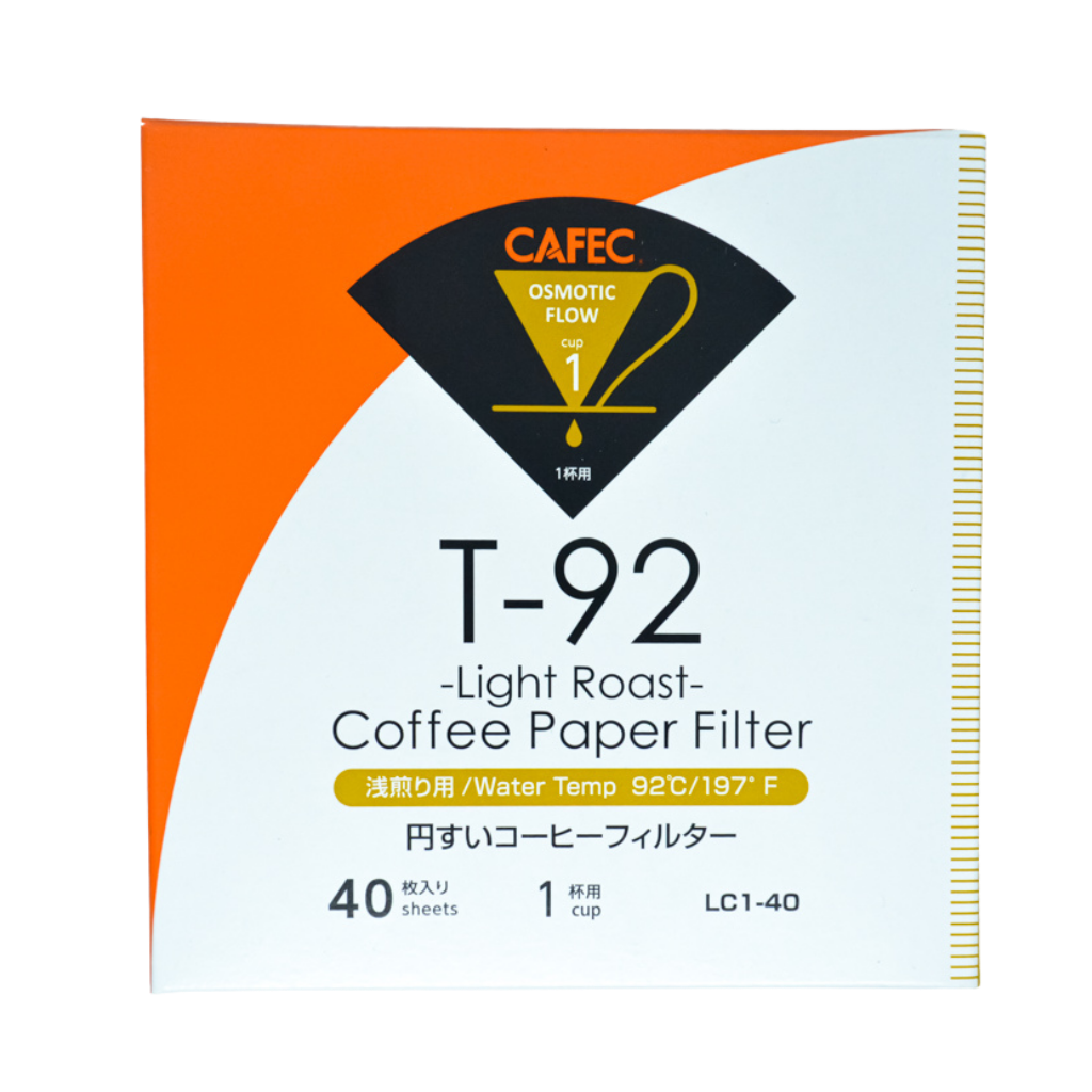 Cafec 1 Cup Light Roast Filter Paper 40 Pack