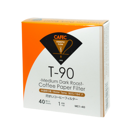 Cafec 1 Cup Medium Roast Filter Paper 40 Pack