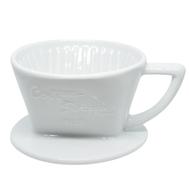 Cafec 1-2 Cup White Trapezoid Dripper