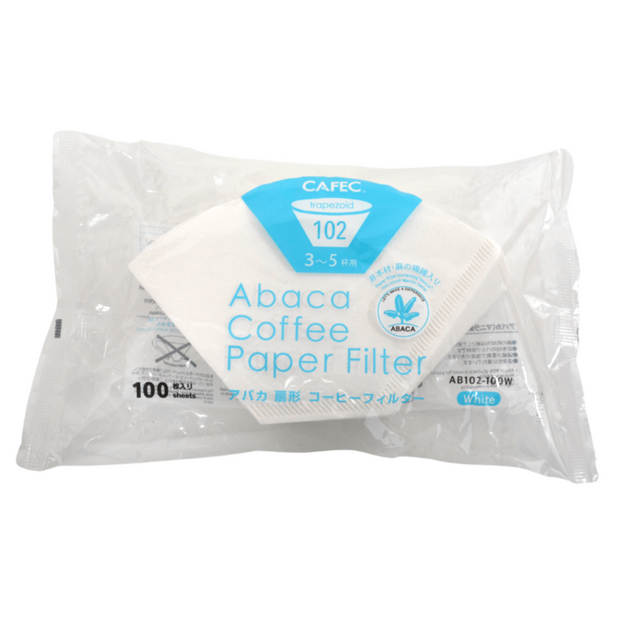 Cafec 3-5 Cup Abaca Trapezoid Filter Paper 100 Pack