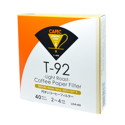 Cafec 2 Cup Light Roast Filter Paper 40 Pack