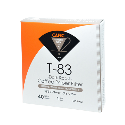 Cafec 1 Cup Dark Roast Filter Paper 40 Pack