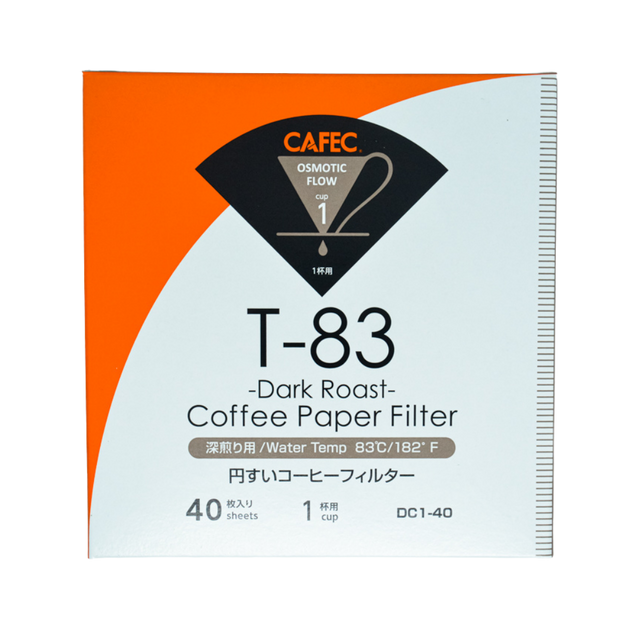 Cafec 1 Cup Dark Roast Filter Paper 40 Pack